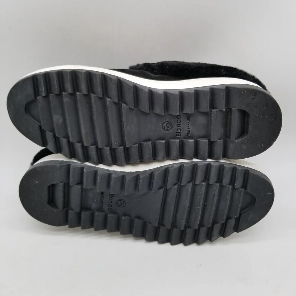 BLONDO Women Suri Waterproof Slip-on Sneaker In Black‎ Suede 5.5